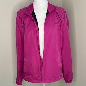 Reebok Women's Fuchsia Hot Pink Full-Zip Jacket. Large